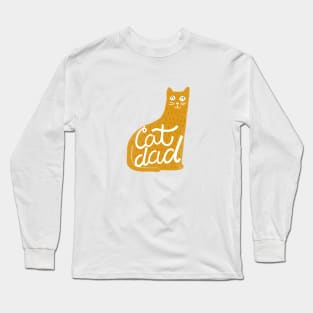 Cat Dad in Mustard Long Sleeve T-Shirt